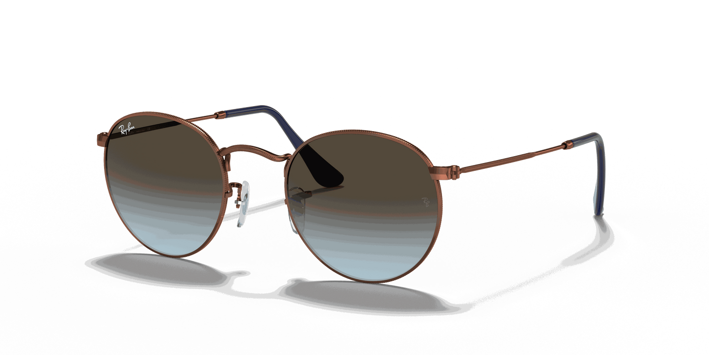 [Blue Lenses, Polished Bronze-Copper Frame]