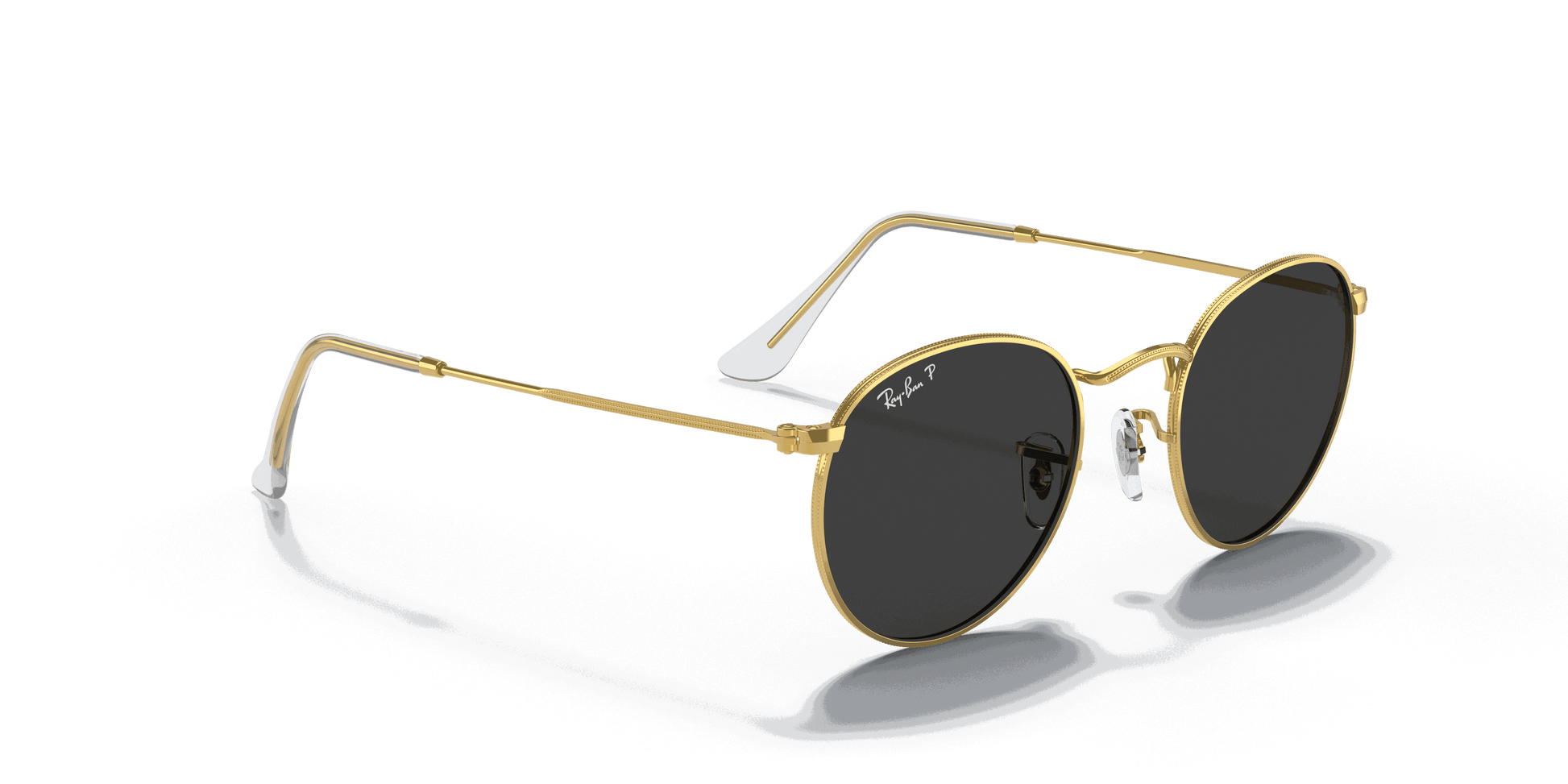[Black Lenses, Polished Gold Frame]