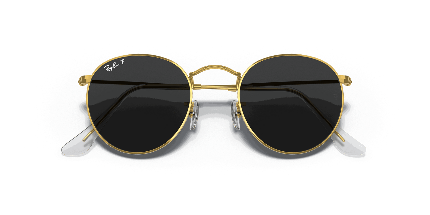 [Black Lenses, Polished Gold Frame]