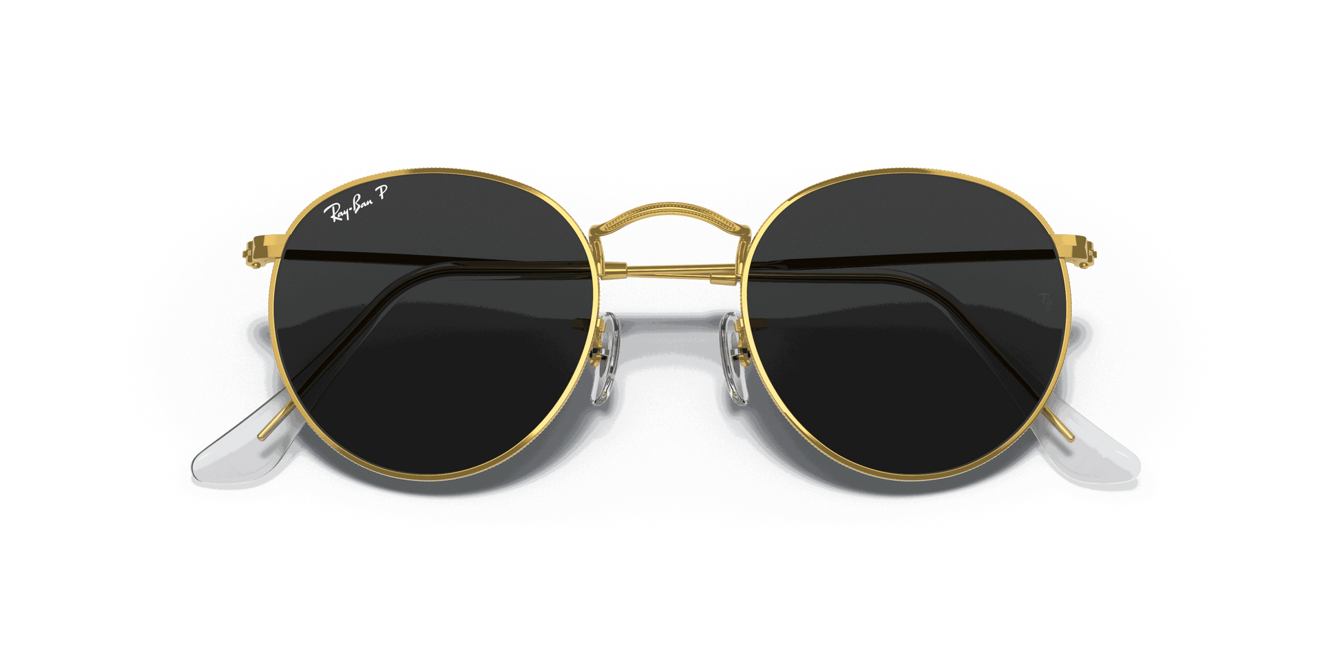 [Black Lenses, Polished Gold Frame]