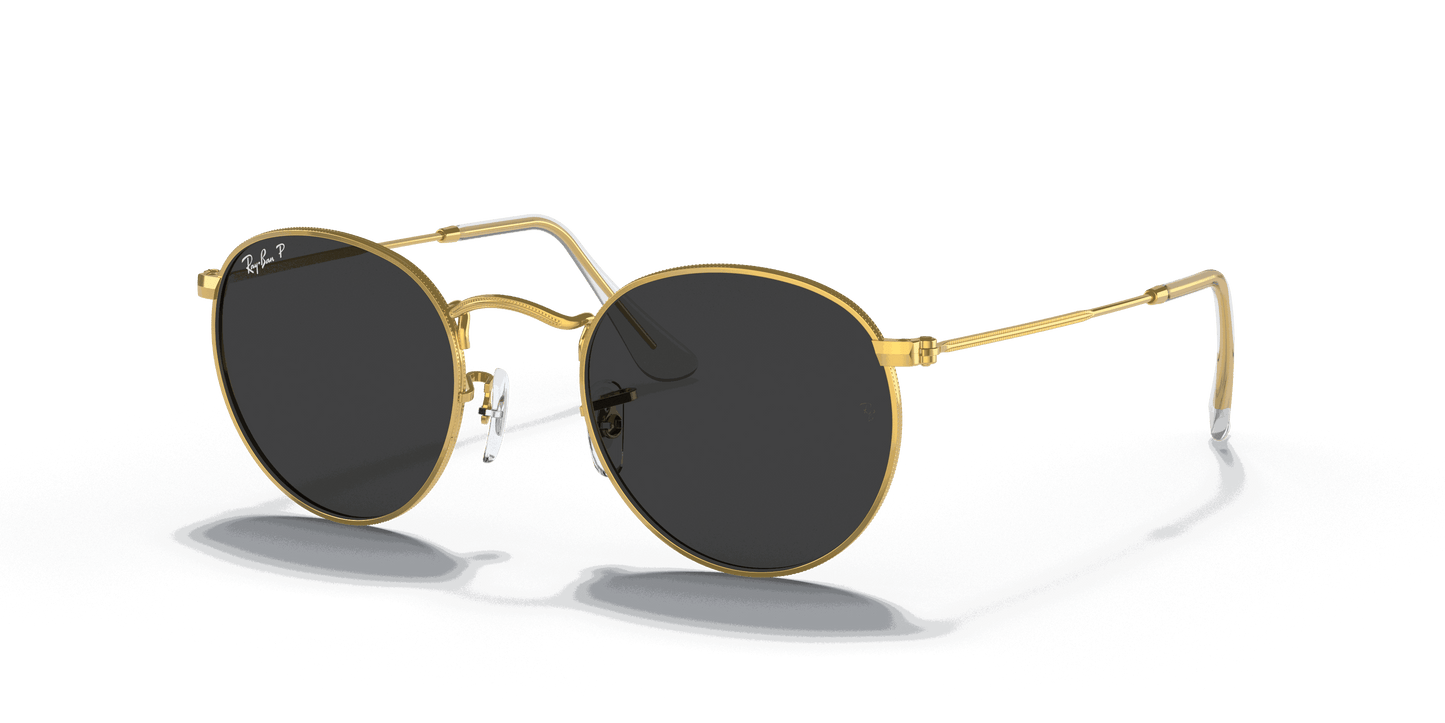 [Black Lenses, Polished Gold Frame]