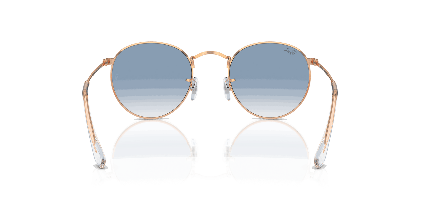[Clear & Blue Lenses, Polished Rose Gold Frame]