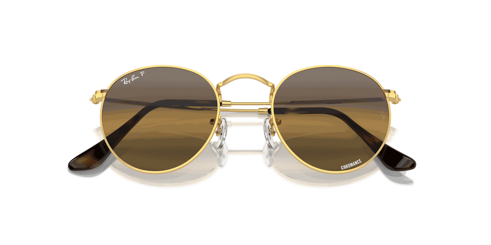 [Silver/Brown Lenses, Polished Arista Gold Frame]