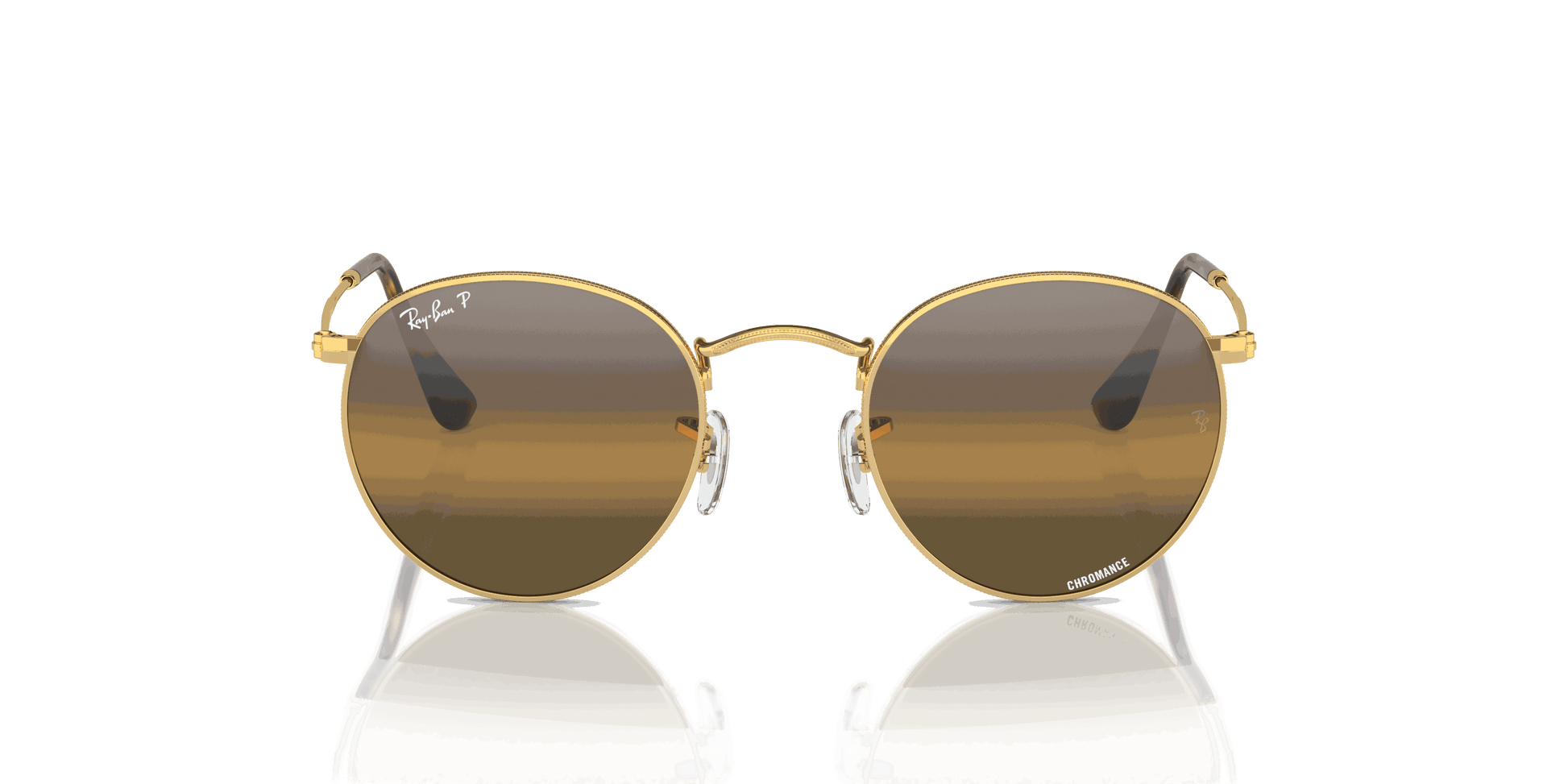 [Silver/Brown Lenses, Polished Arista Gold Frame]