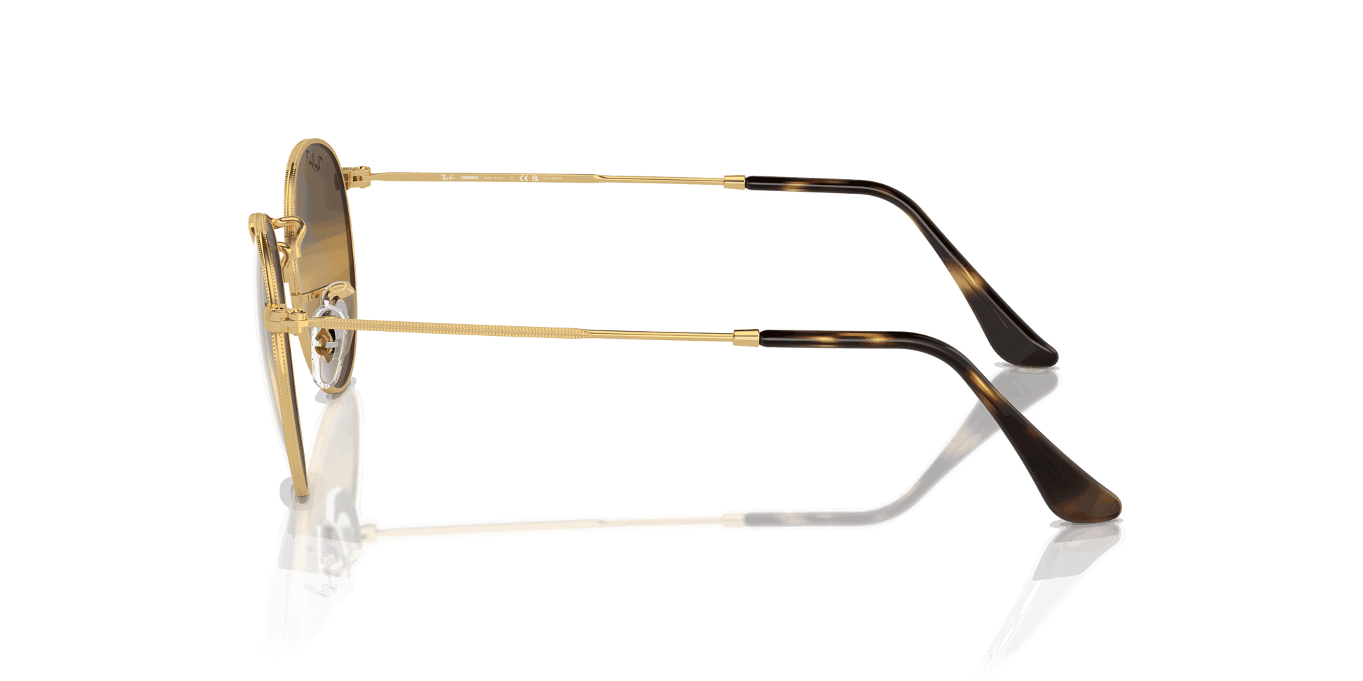 [Silver/Brown Lenses, Polished Arista Gold Frame]