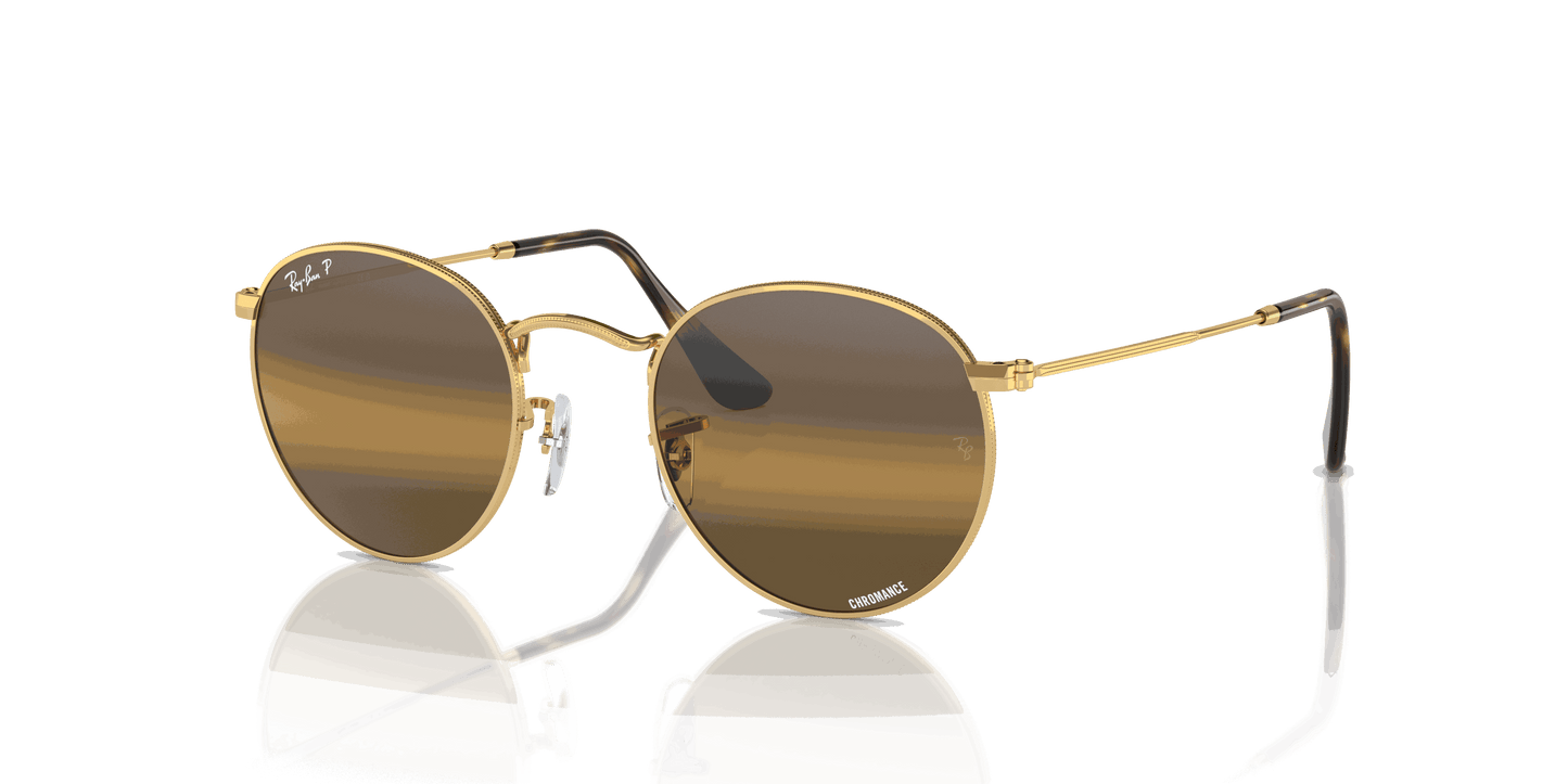 [Silver/Brown Lenses, Polished Arista Gold Frame]