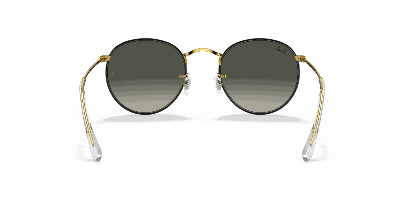 [Grey Gradient Lenses, Polished Black On Gold Frame]