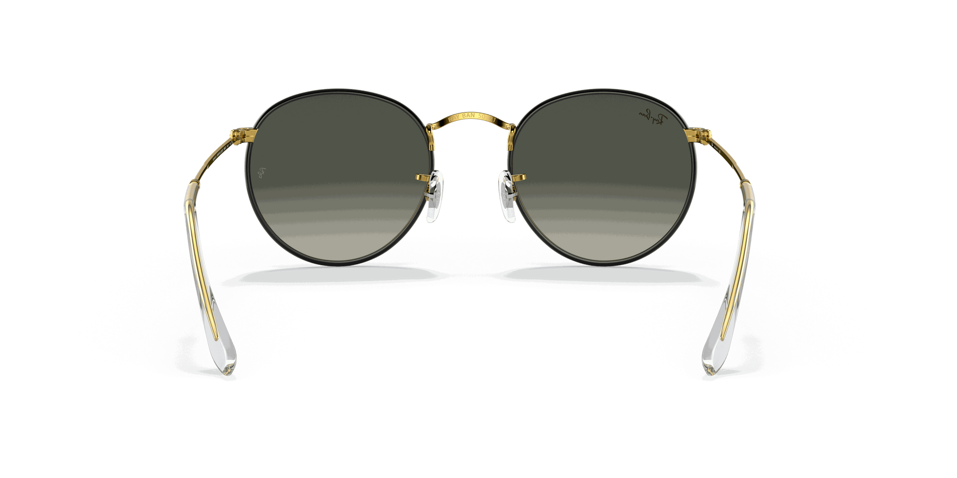 [Grey Gradient Lenses, Polished Black On Gold Frame]