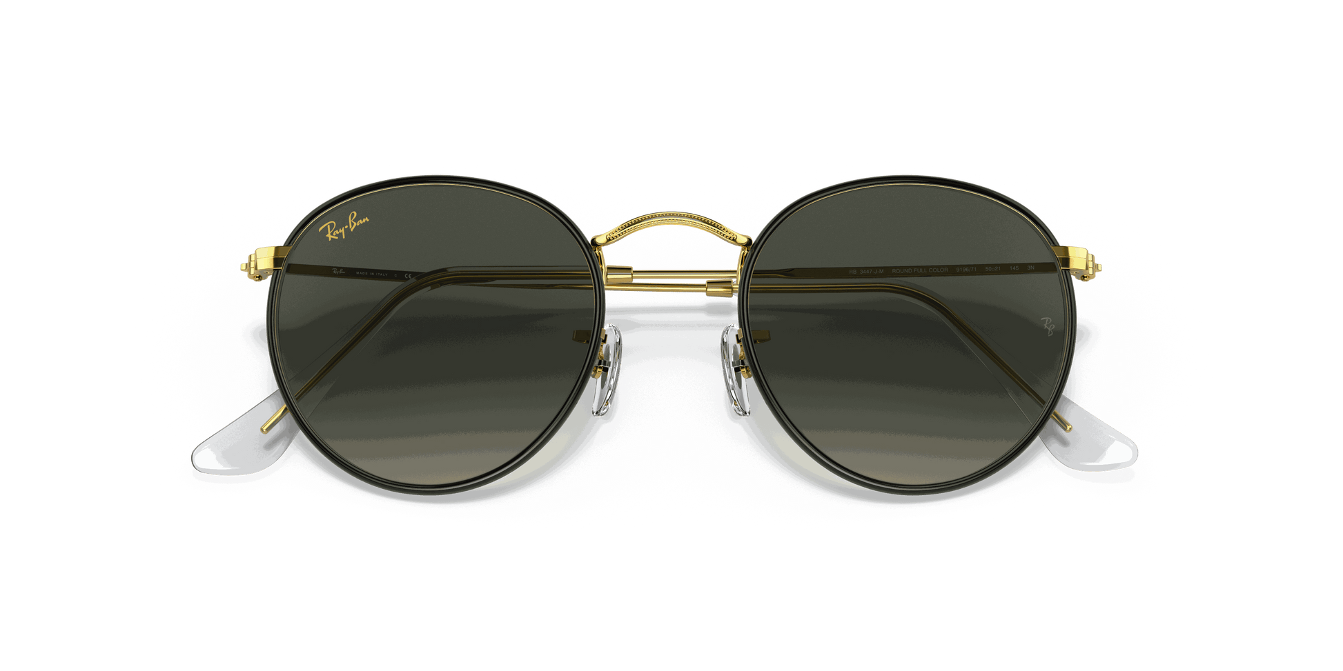 [Grey Gradient Lenses, Polished Black On Gold Frame]