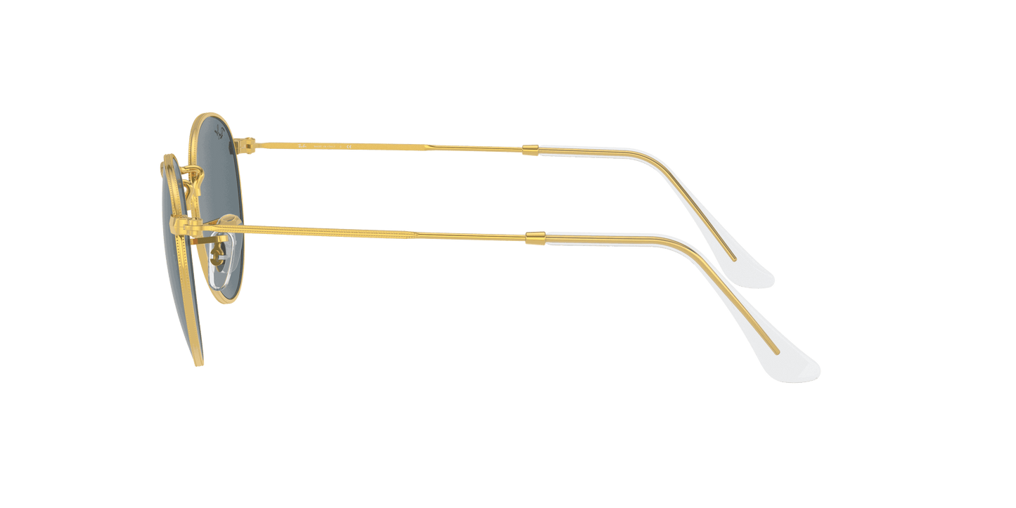 [Blue Lenses, Polished Gold Frame]