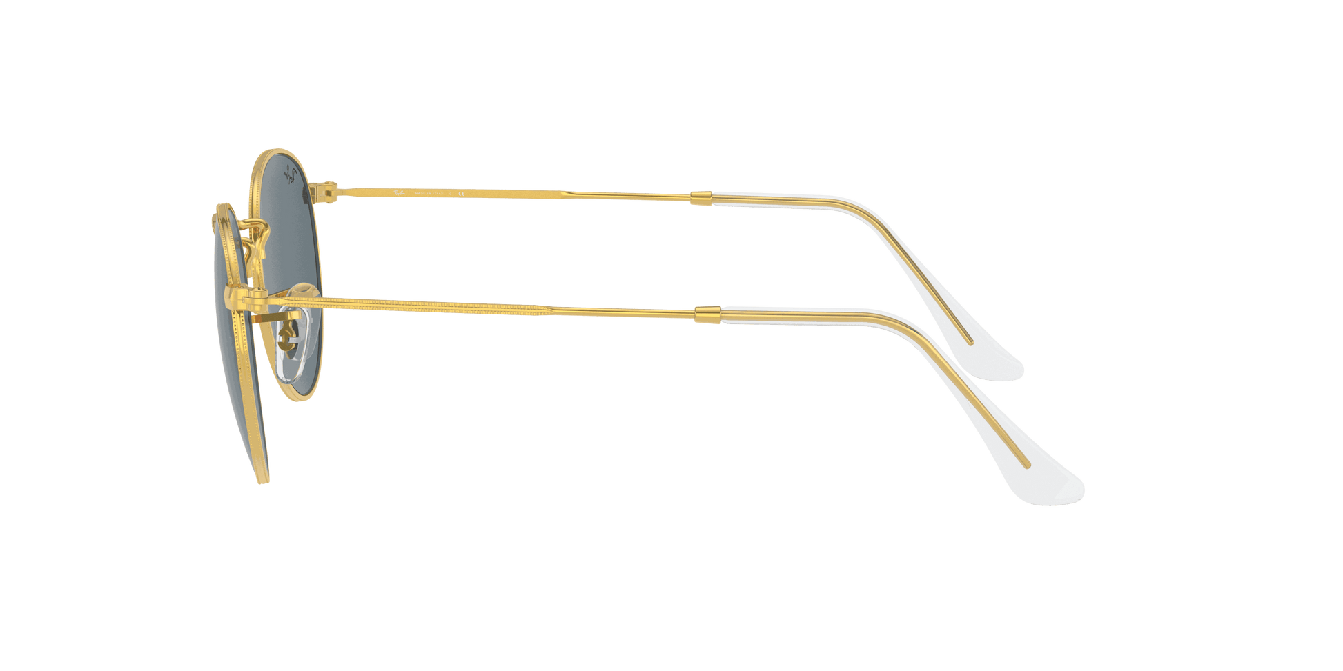 [Blue Lenses, Polished Gold Frame]