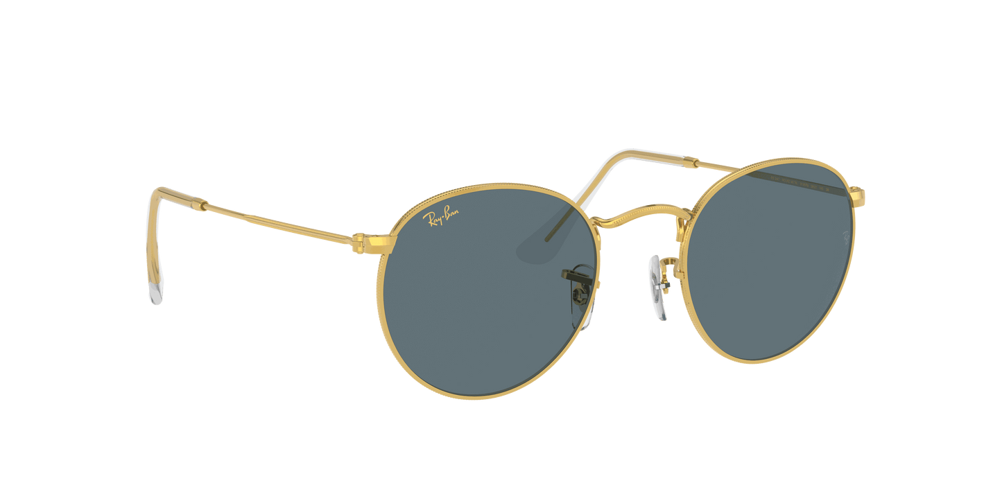 [Blue Lenses, Polished Gold Frame]