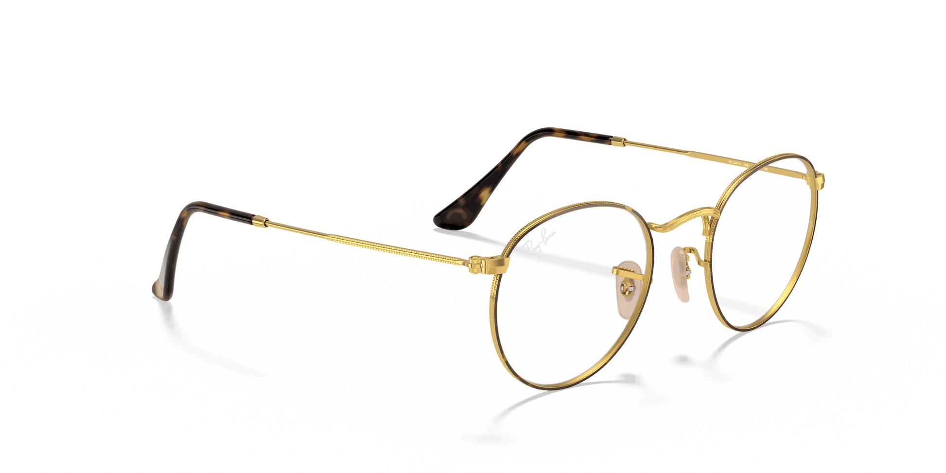 [Clear Lenses, Polished Havana On Gold Frame]