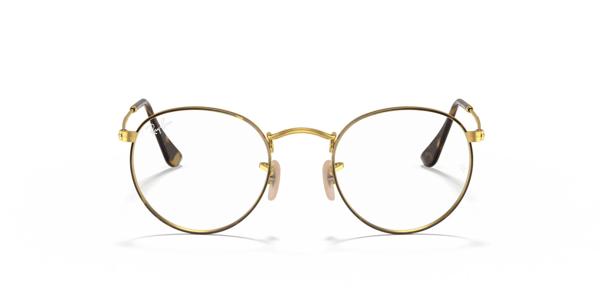 [Clear Lenses, Polished Havana On Gold Frame]