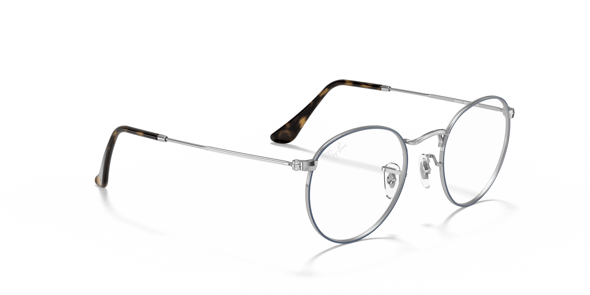 [Clear Lenses, Polished Blue On Silver Frame]