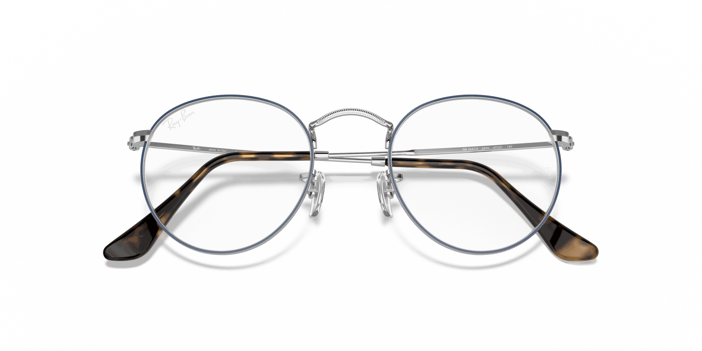 [Clear Lenses, Polished Blue On Silver Frame]