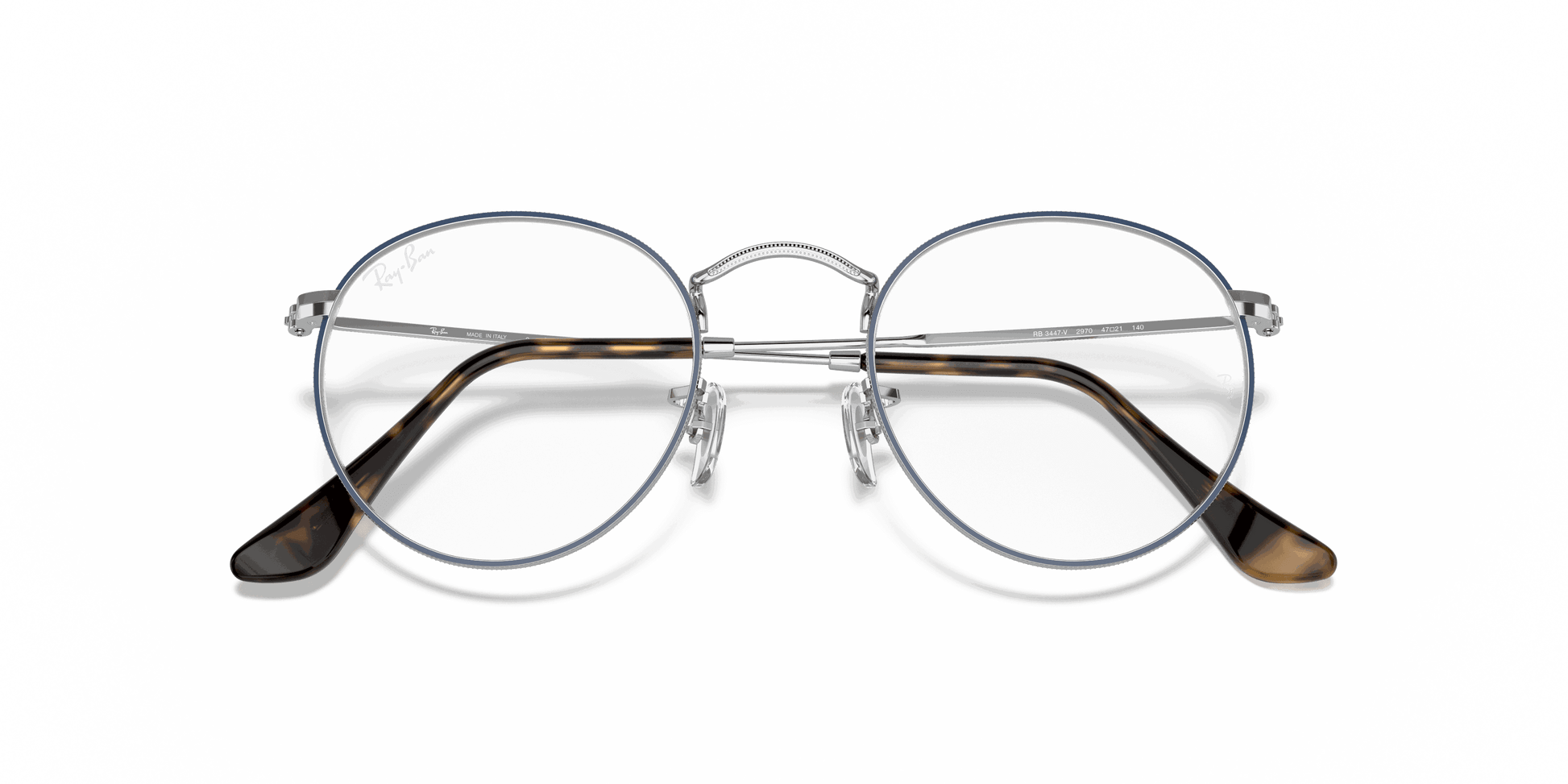 [Clear Lenses, Polished Blue On Silver Frame]