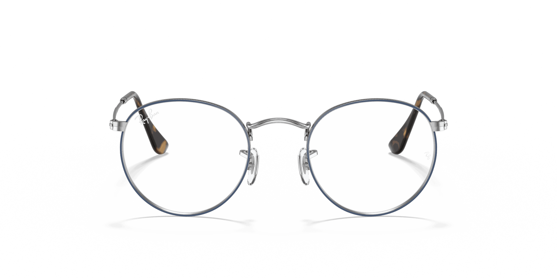[Clear Lenses, Polished Blue On Silver Frame]