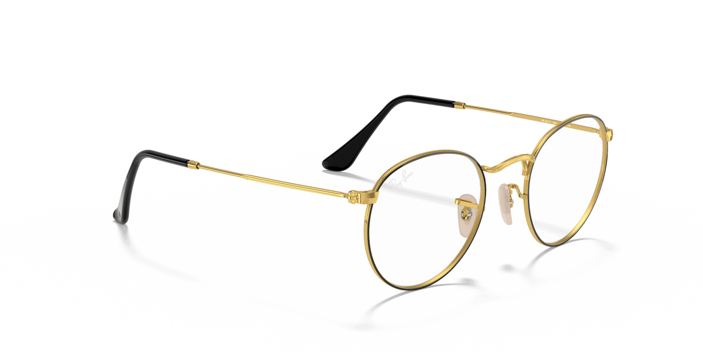 [Clear Lenses, Polished Black On Gold Frame]