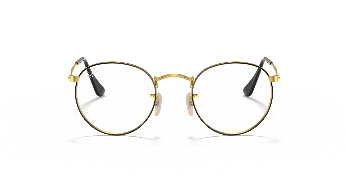 [Clear Lenses, Polished Black On Gold Frame]