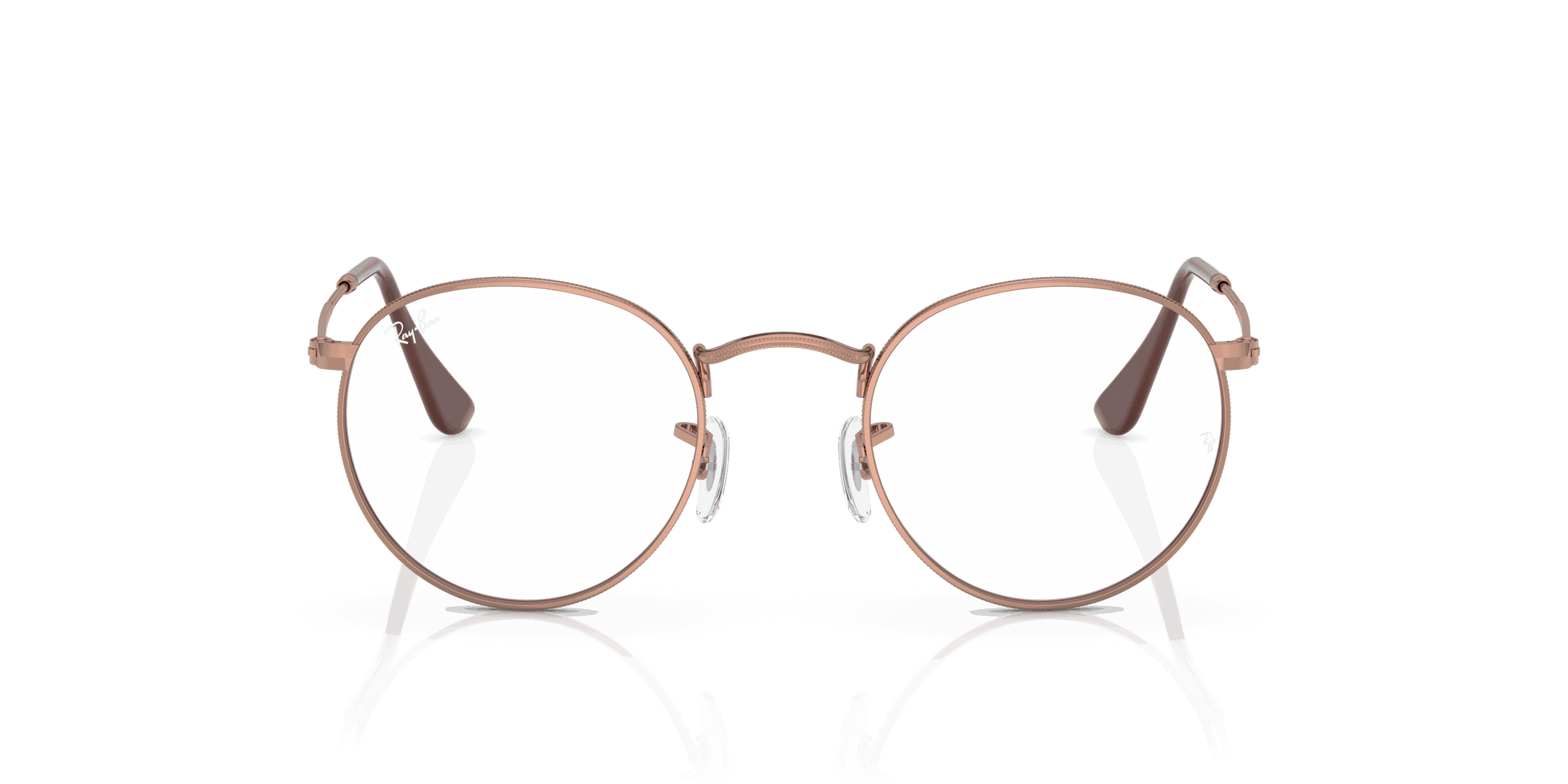 [Clear Lenses, Polished Rose Gold Frame]