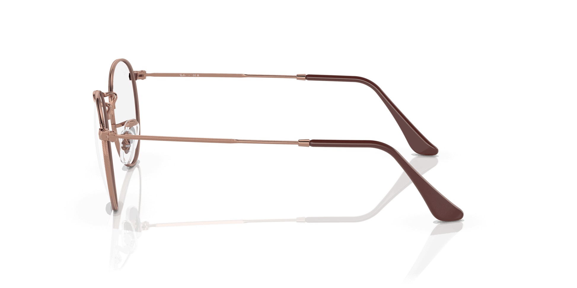 [Clear Lenses, Polished Rose Gold Frame]