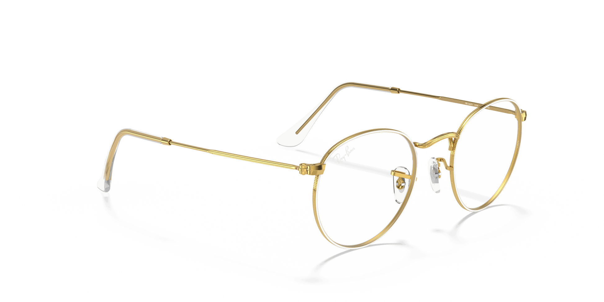 [Clear Lenses, Polished White Frame]
