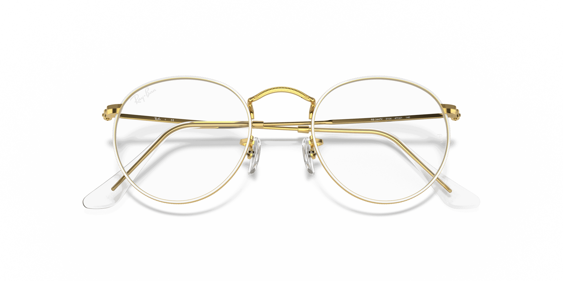 [Clear Lenses, Polished White Frame]