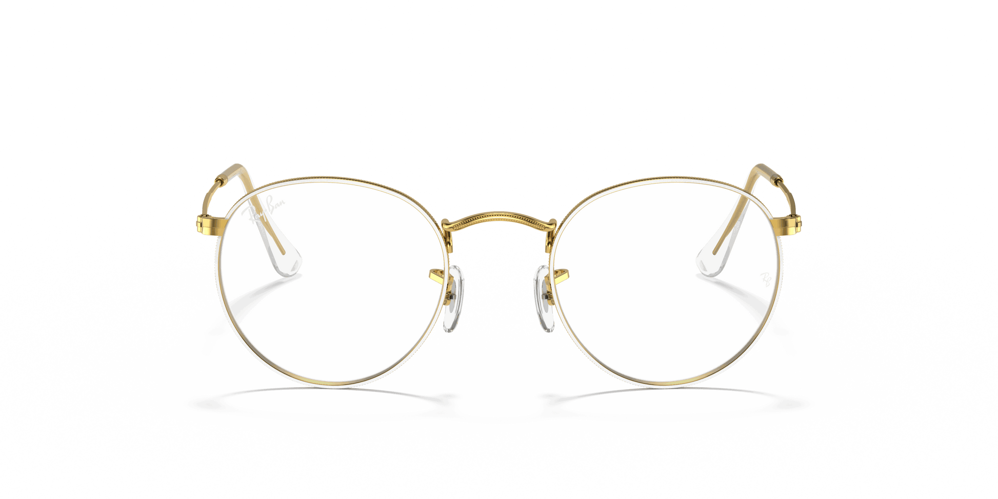[Clear Lenses, Polished White Frame]