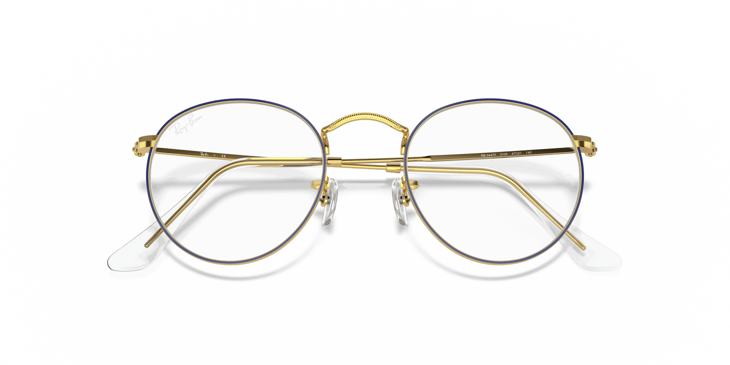 [Clear Lenses, Polished Blue Frame]