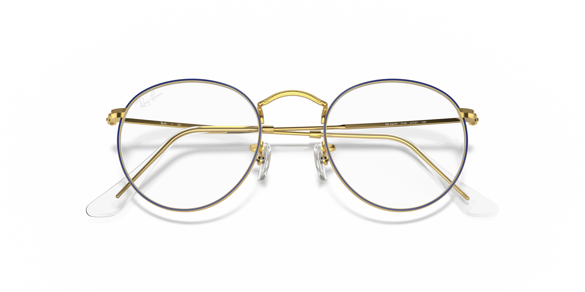[Clear Lenses, Polished Blue Frame]