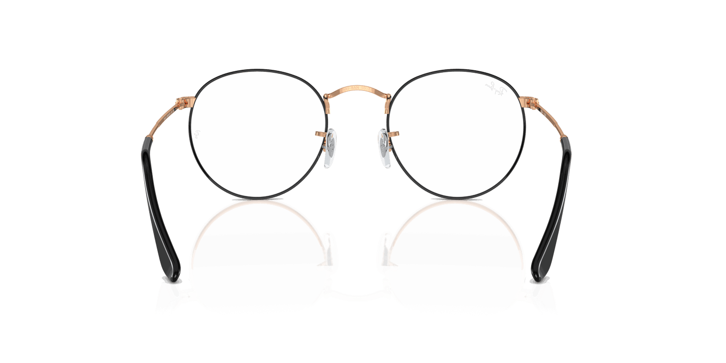 [Clear Lenses, Polished Black On Rose Gold Frame]
