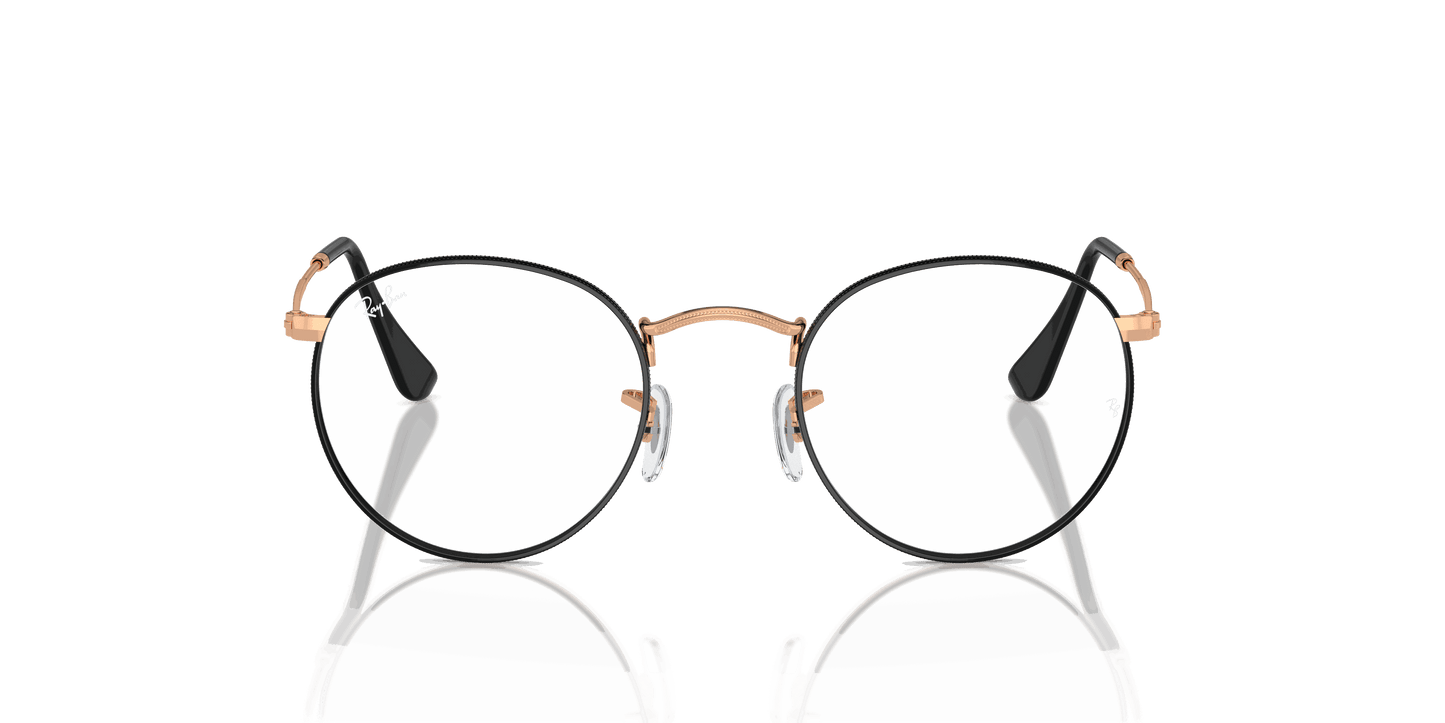 [Clear Lenses, Polished Black On Rose Gold Frame]