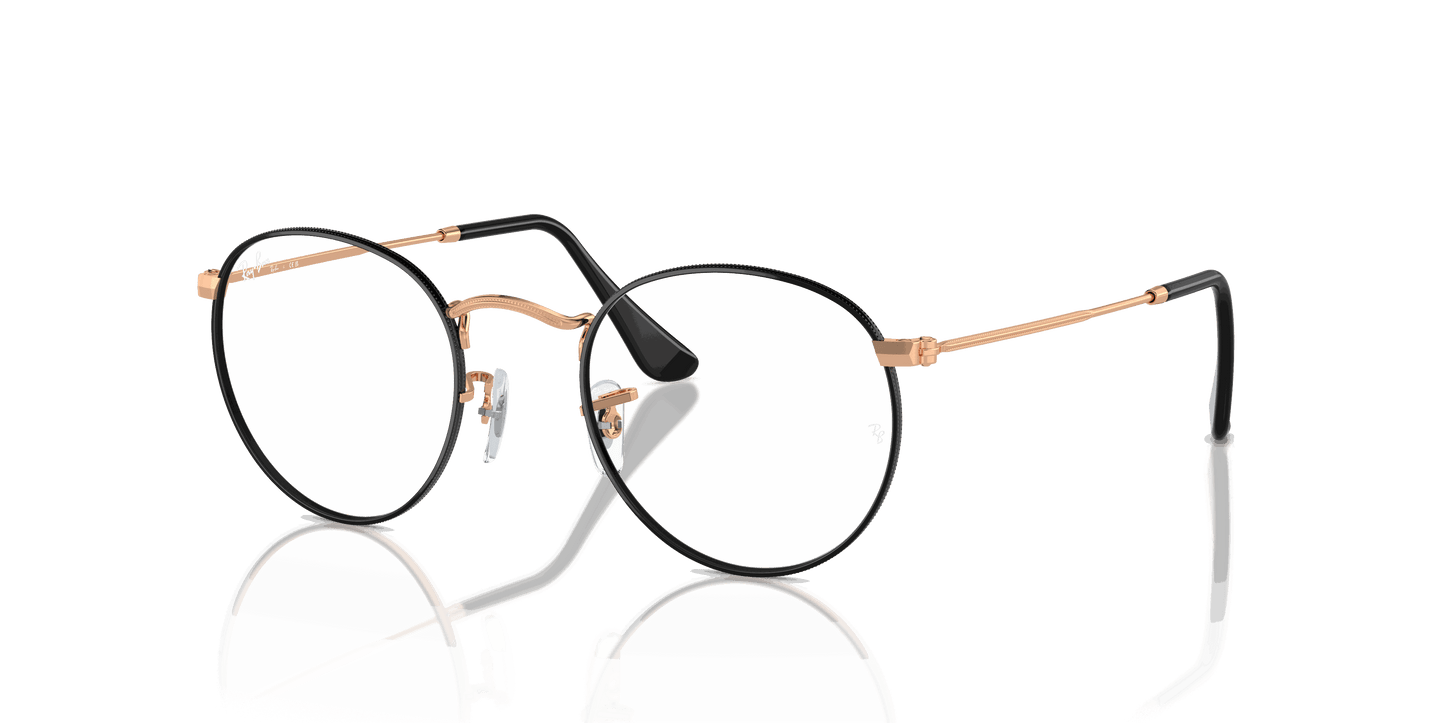 [Clear Lenses, Polished Black On Rose Gold Frame]