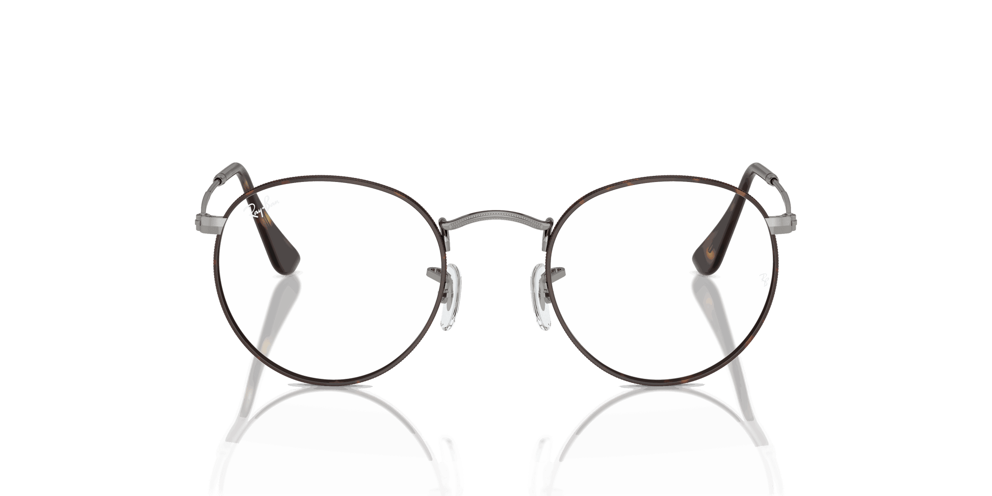 [Clear Lenses, Polished Havana On Gunmetal Frame]