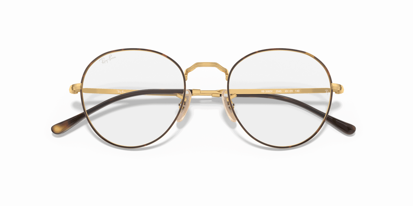[Clear Lenses, Polished Havana On Gold Frame]