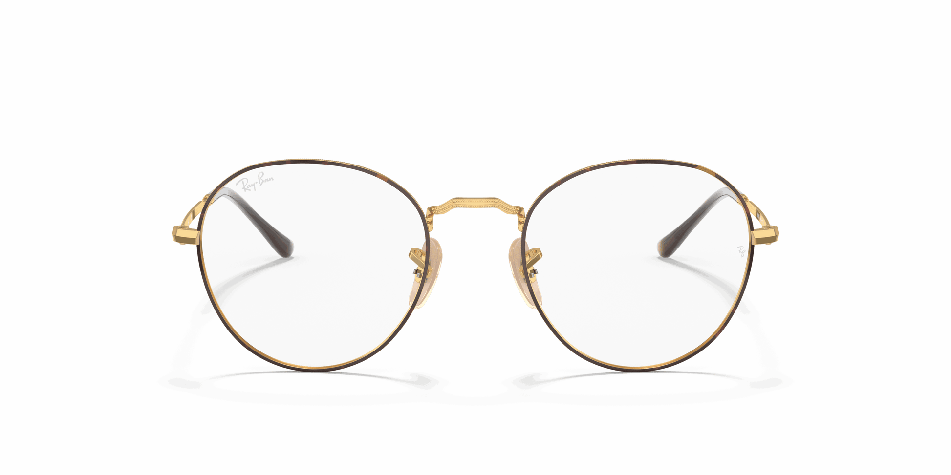 [Clear Lenses, Polished Havana On Gold Frame]