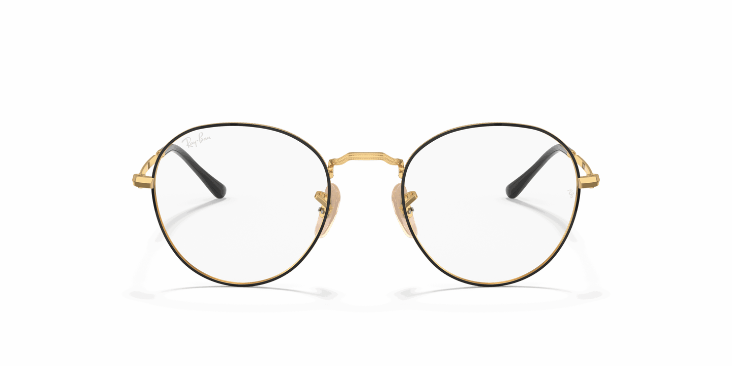 [Clear Lenses, Polished Black On Gold Frame]