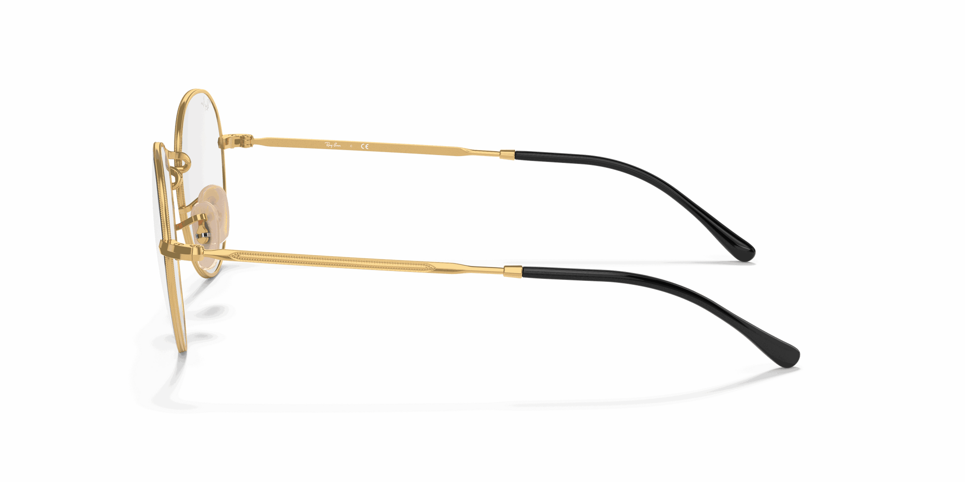 [Clear Lenses, Polished Black On Gold Frame]
