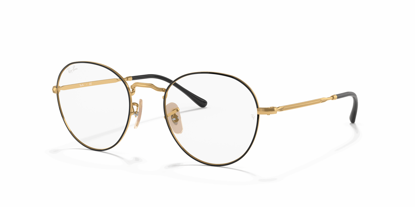 [Clear Lenses, Polished Black On Gold Frame]