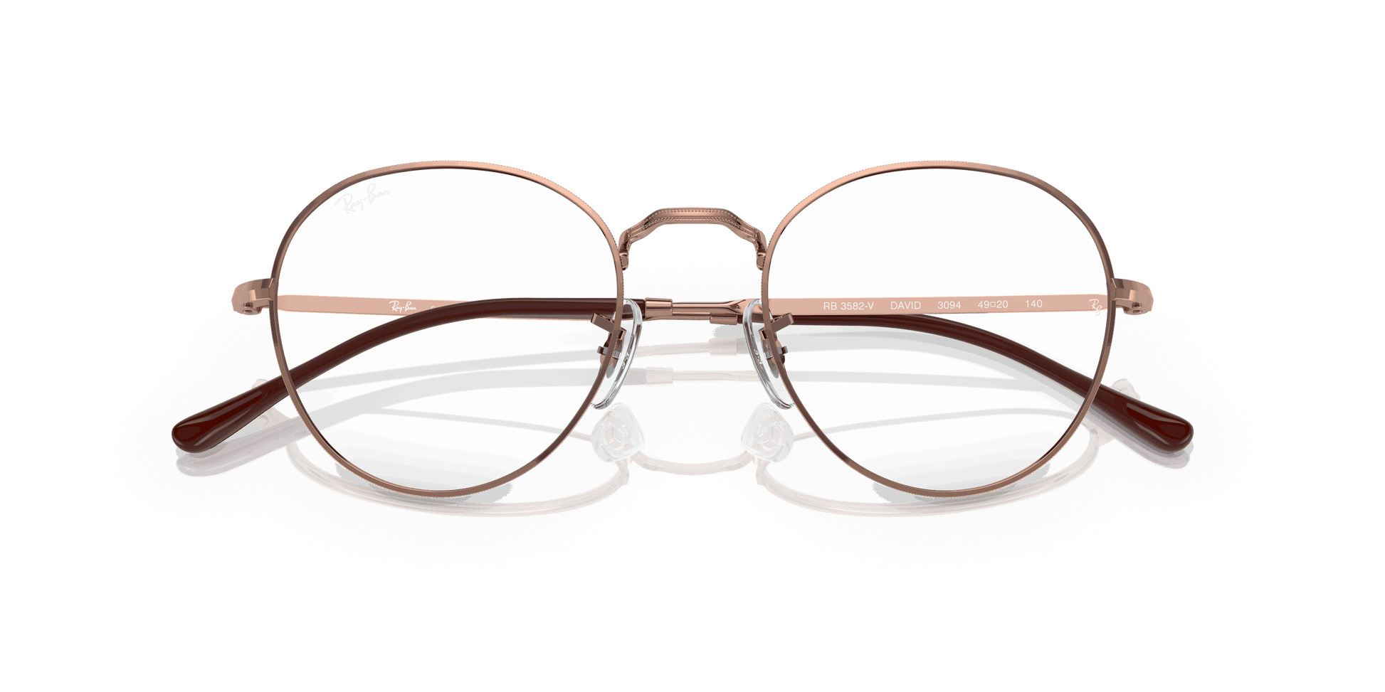 [Clear Lenses, Polished Rose Gold Frame]