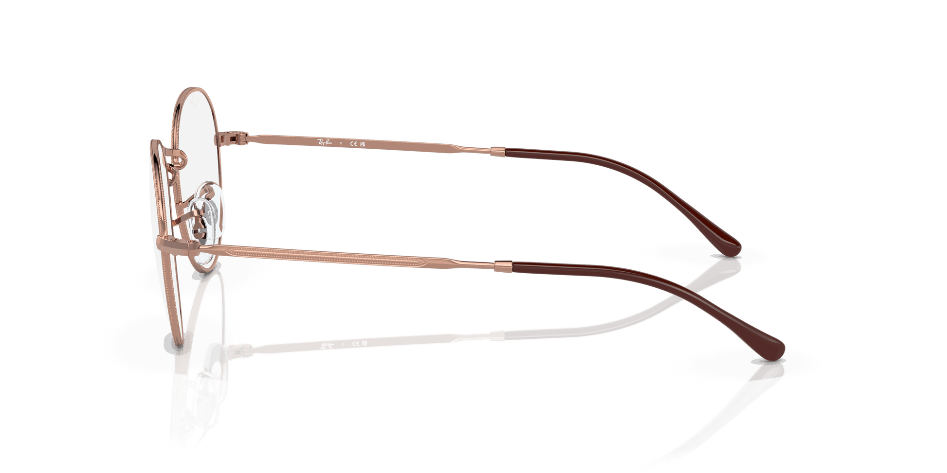 [Clear Lenses, Polished Rose Gold Frame]