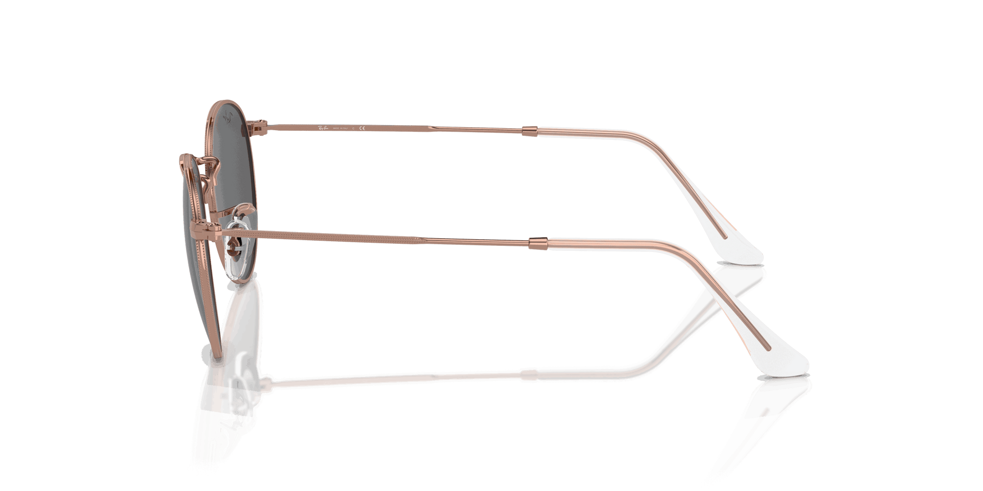 [Dark Grey Lenses, Polished Rose Gold Frame]