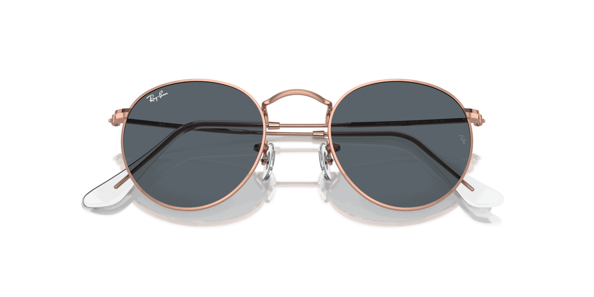[Blue Lenses, Polished Rose Gold Frame]