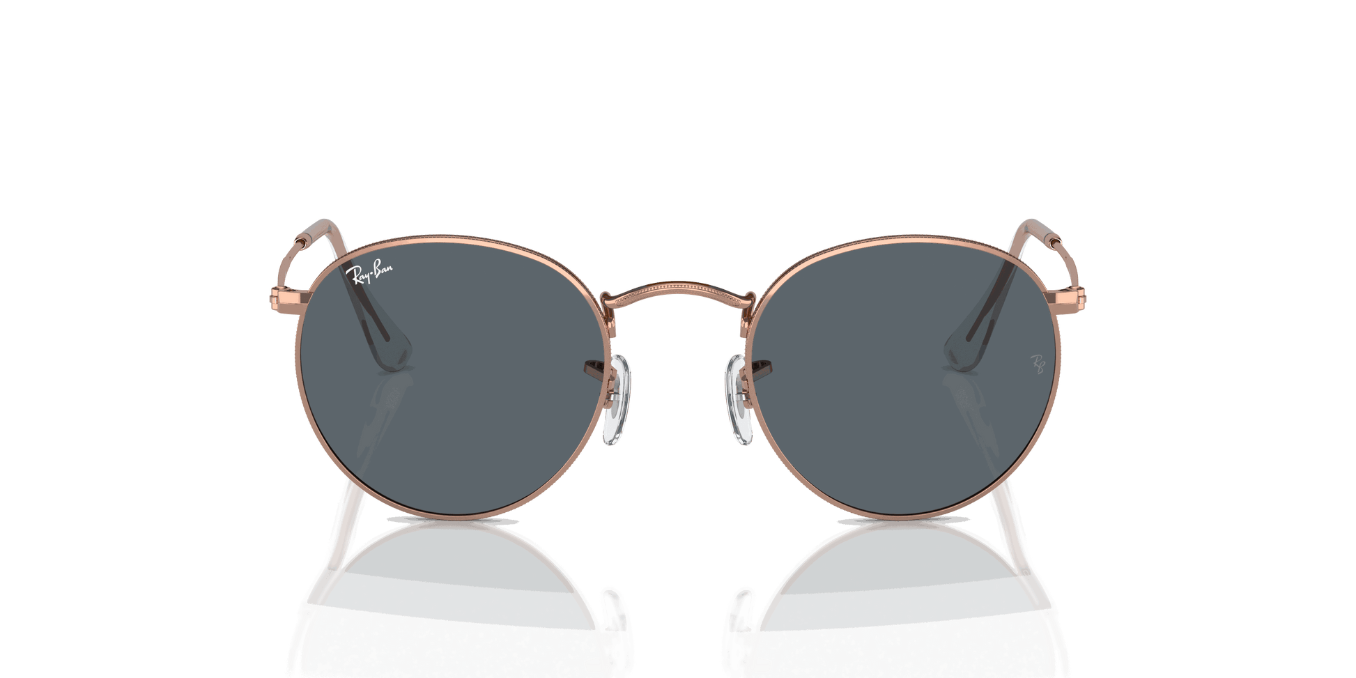 [Blue Lenses, Polished Rose Gold Frame]
