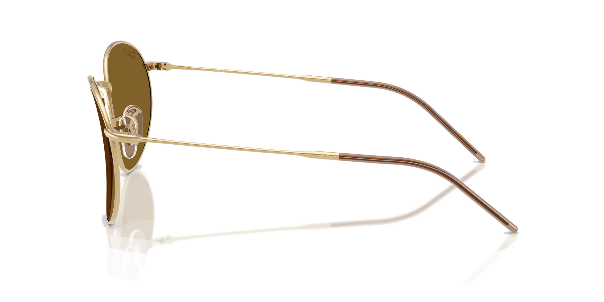 [Polar Brown Lenses, Polished Arista Gold Frame]