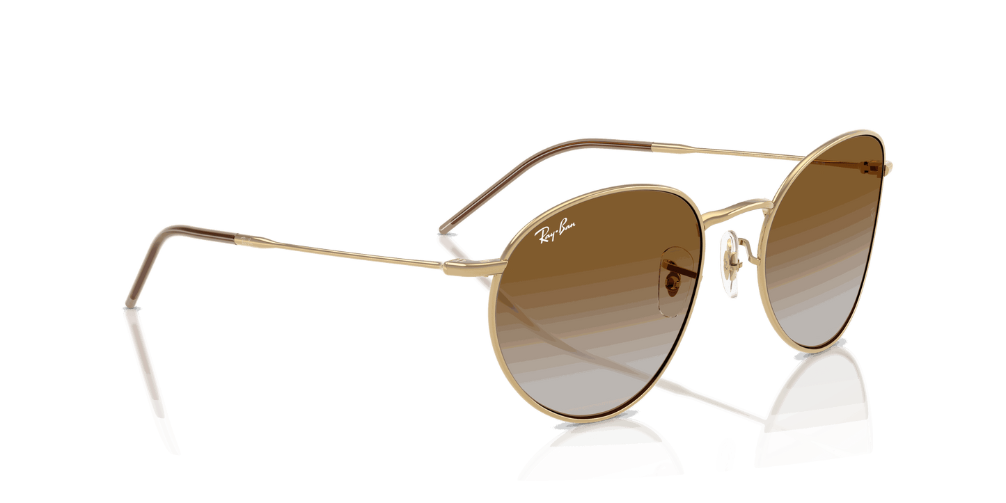 [Clear Gradient Brown Lenses, Polished Arista Gold Frame]