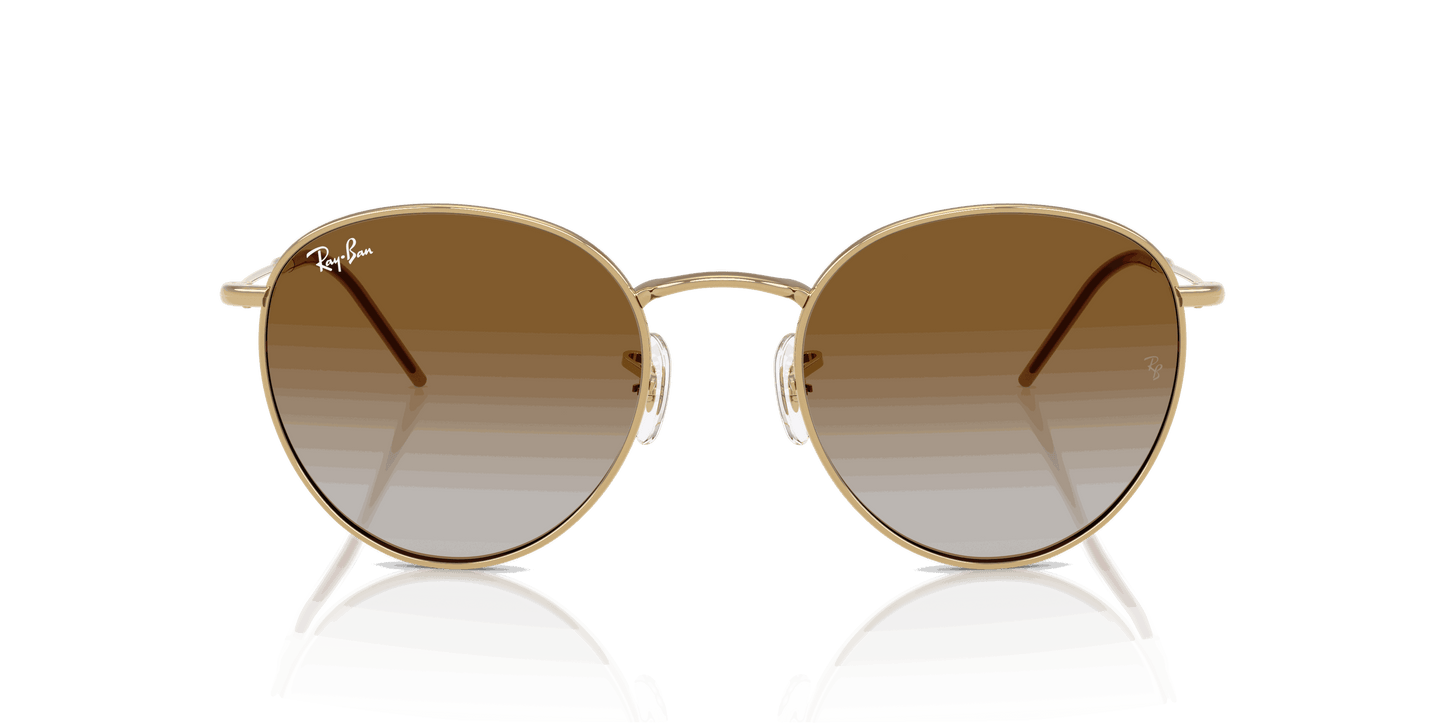 [Clear Gradient Brown Lenses, Polished Arista Gold Frame]