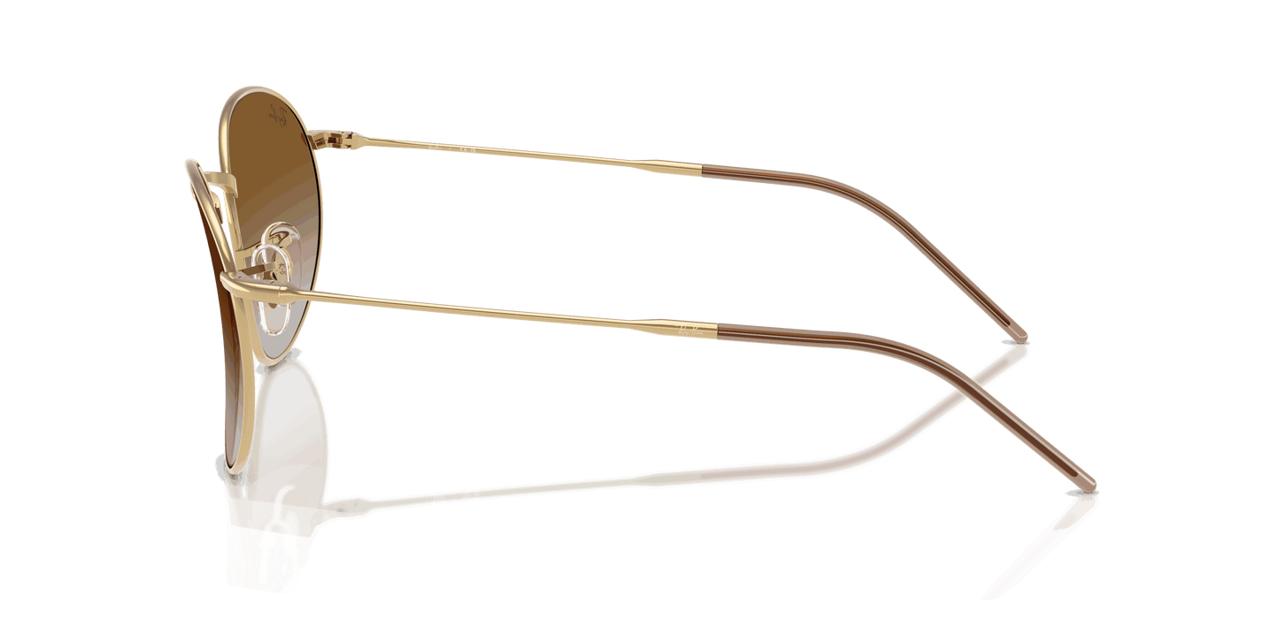 [Clear Gradient Brown Lenses, Polished Arista Gold Frame]
