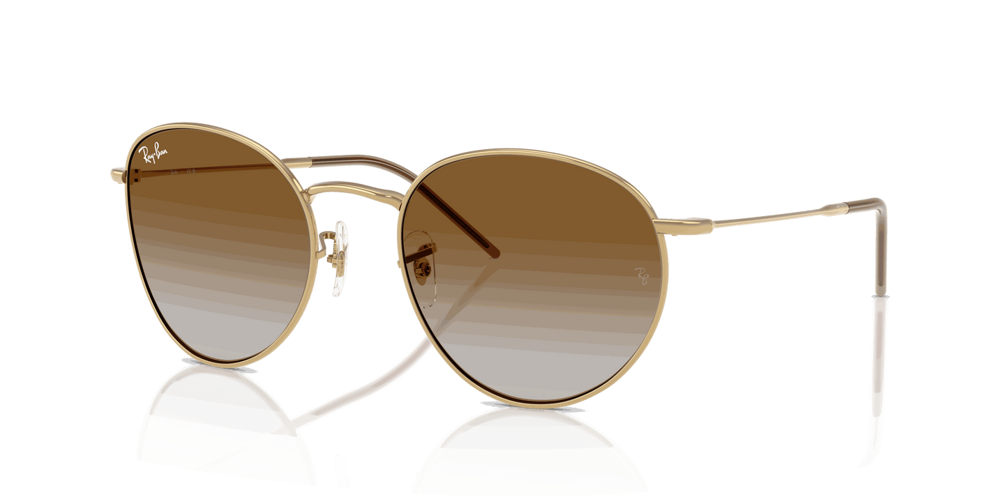 [Clear Gradient Brown Lenses, Polished Arista Gold Frame]
